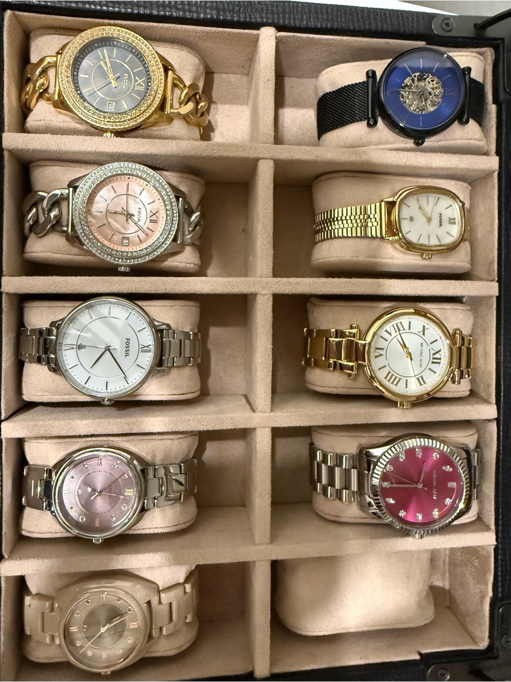 Fossil Women's Mixed-Metal Watch Set with Pink and Gold Accents